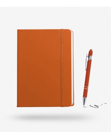 Carnet de notes Vierge Orange stylo associé