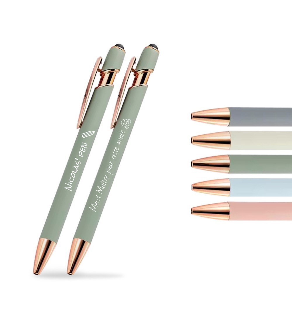 Personalisiertes Stift-Duo Pastel Rose Gold