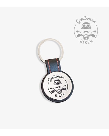 Porte clé Rond Simili Cuir GENTLEMAN BIKER