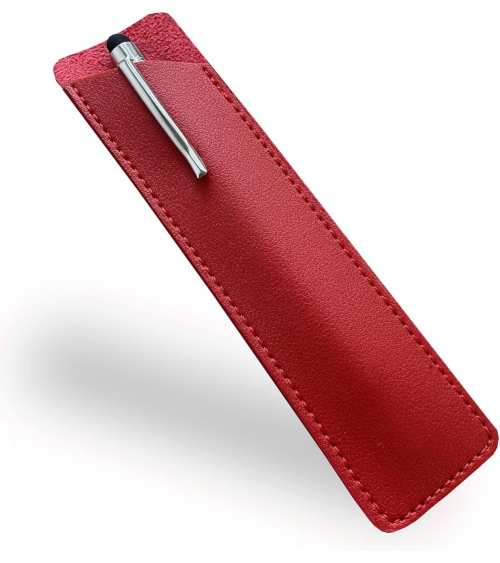 Étui pour stylo en similicuir – Rouge