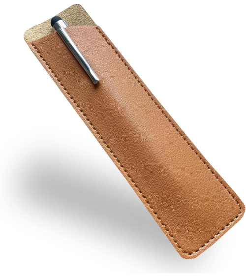 Étui pour stylo en similicuir – Camel