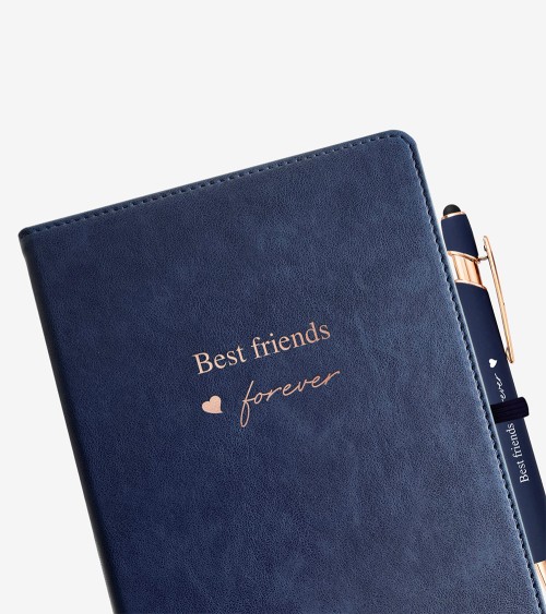 Carnet de notes A5 "Best Friends Forever" et son stylo assorti