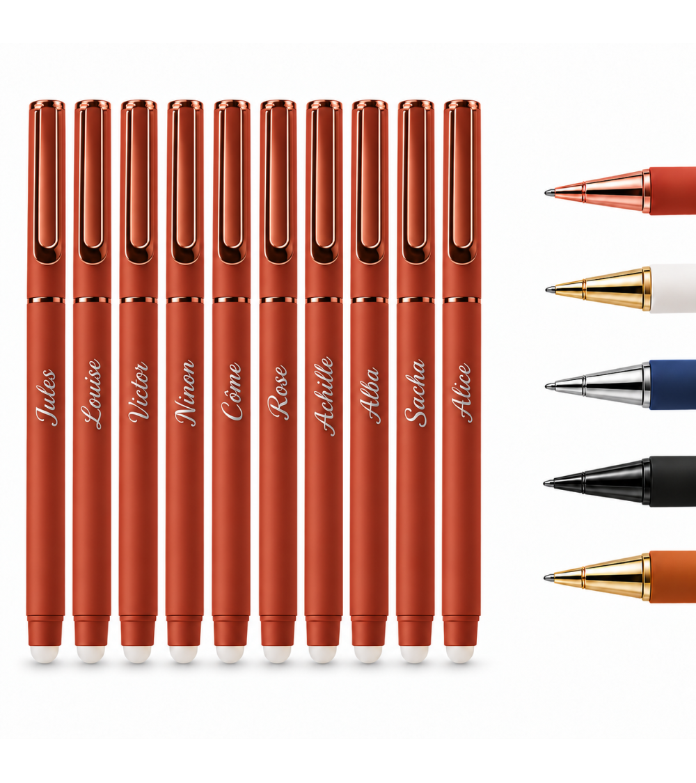 Lot de 10 stylos effaçables personnalisés