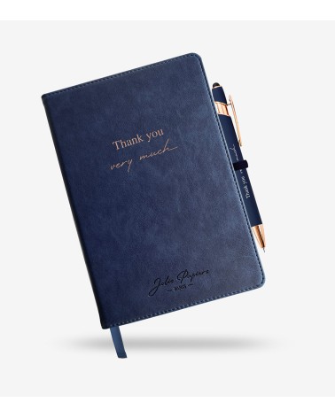 Carnet de notes A5 "Thank you very much" et son stylo assorti