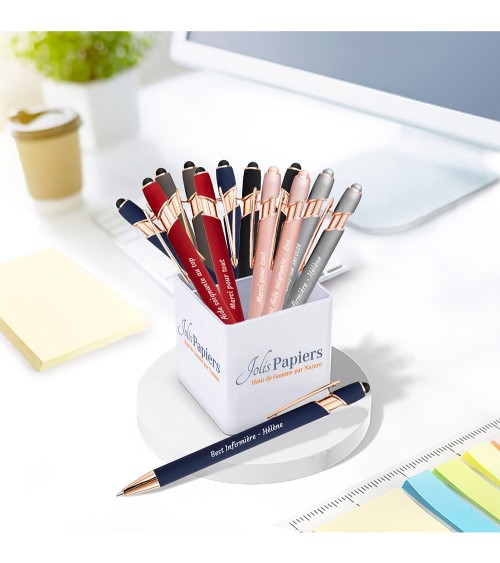 stylos personnalisés lot texte différents