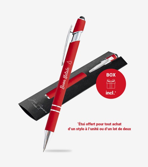 stylo personnalisé rouge