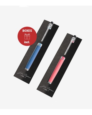 Stylos Personnalisés Bleu Denim/Corail Cristaux