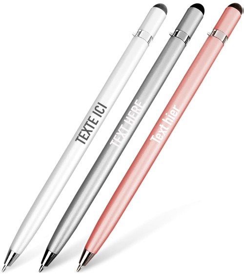 Stylo personnalisé Design avec stylet – Finition sobre et élégante