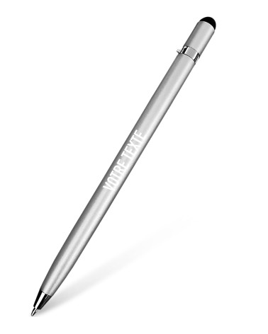 stylo personnalisé pentouch gris métallisé