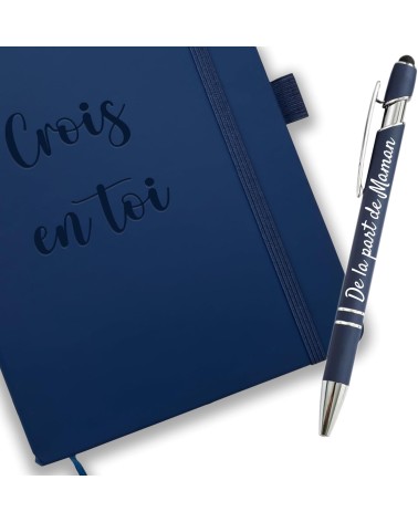carnet de notes A5 bleu marine crois en toi