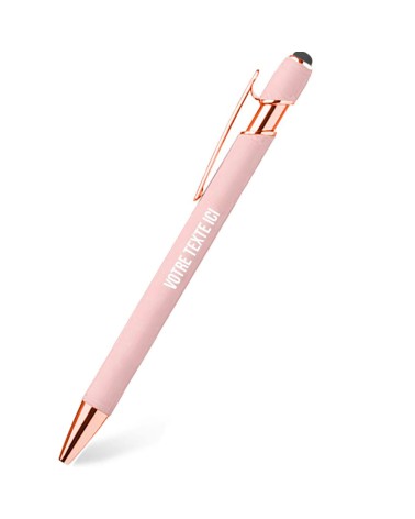 stylo personnalisé rose gold pastel rose poudré