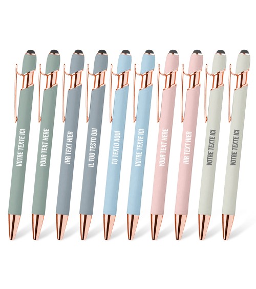 stylos personnalisés rose gold pastel