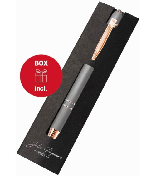 Stylo Personnalisé Rose Gold – Gris Argent