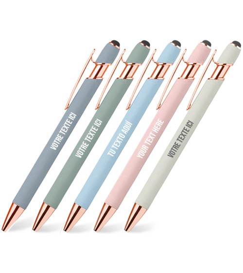stylos personnalisés rose gold pastel