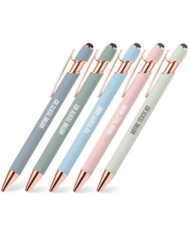 stylos personnalisés rose gold pastel