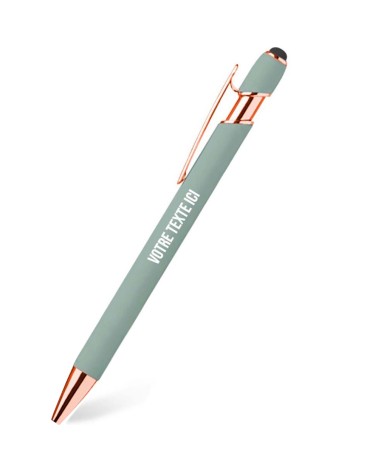 stylo personnalisé rose gold pastel vert d'eau