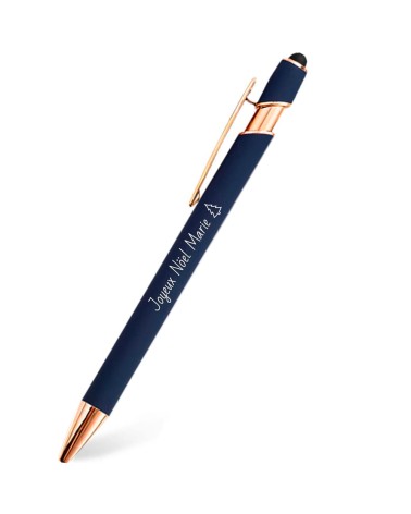 stylos personnalisés rose gold bleu marine