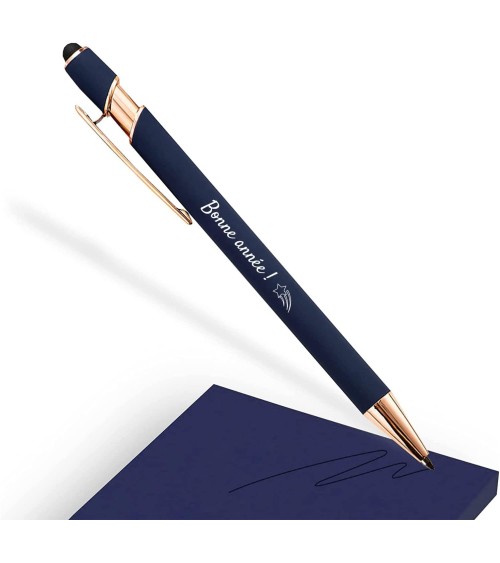 stylos personnalisés rose gold bleu marine