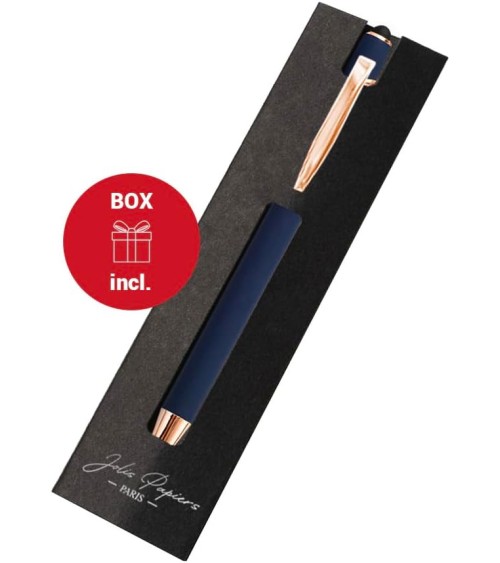 stylos personnalisés rose gold bleu marine