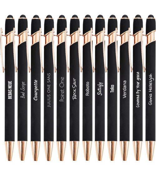 stylo personnalisé rose gold noir