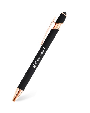 stylo personnalisé rose gold noir