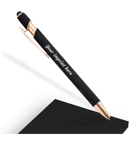 stylo personnalisé rose gold noir