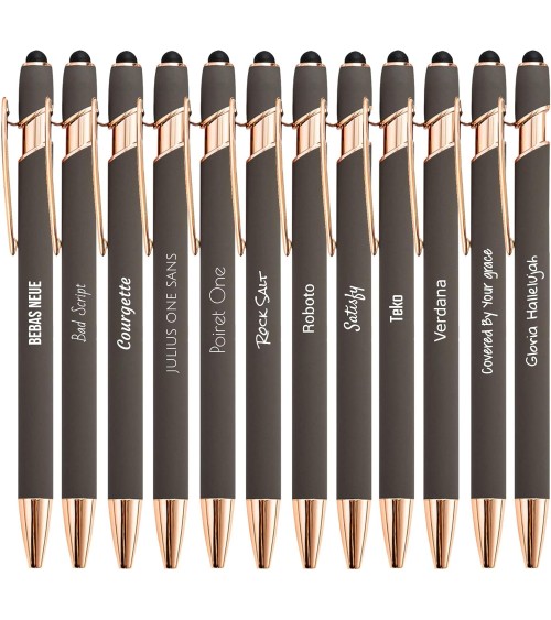 stylos personnalisés rose gold taupe