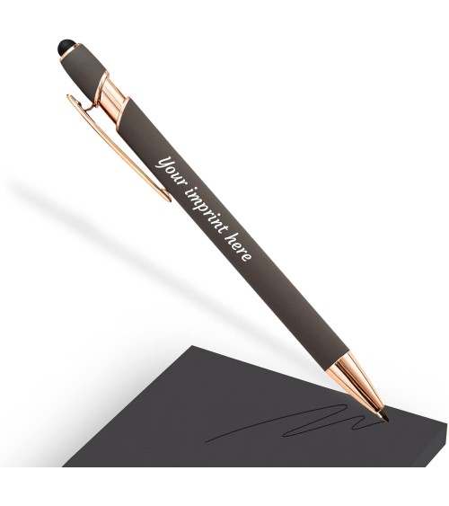 stylos personnalisés rose gold taupe