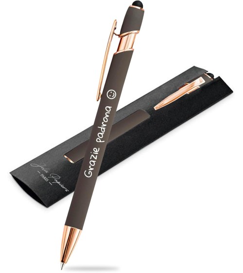 stylos personnalisés rose gold taupe