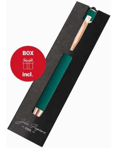 Stylo Personnalisé Rose Gold – Vert | Édition Noël – Gravure laser blanche
