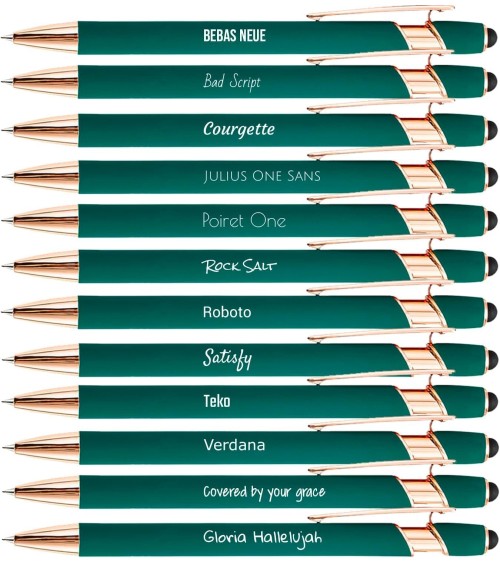 stylos personnalisés rose gold vert