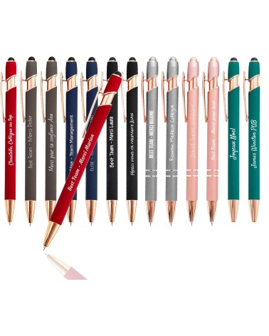 stylos personnalisés lot texte différents
