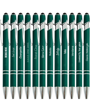 Stylo personnalisé Soft Touch 2 en 1 avec stylet – Gravure laser