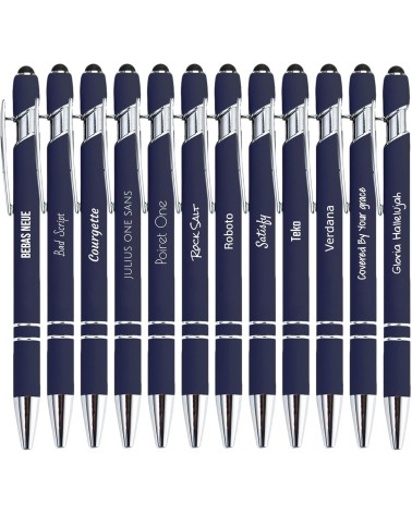 Stylos Personnalisés SOFT TOUCH - CHROME