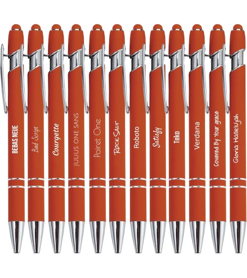 stylos personnalisés soft touch orange