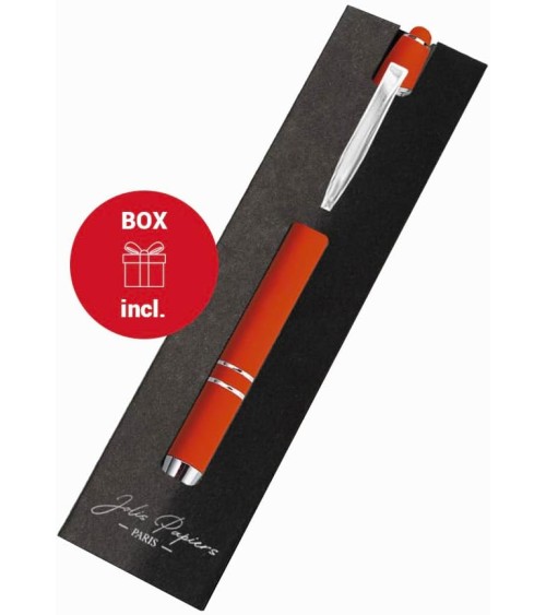 stylos personnalisés soft touch orange
