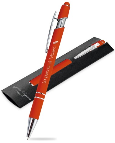 Stylos Personnalisés SOFT TOUCH - CHROME