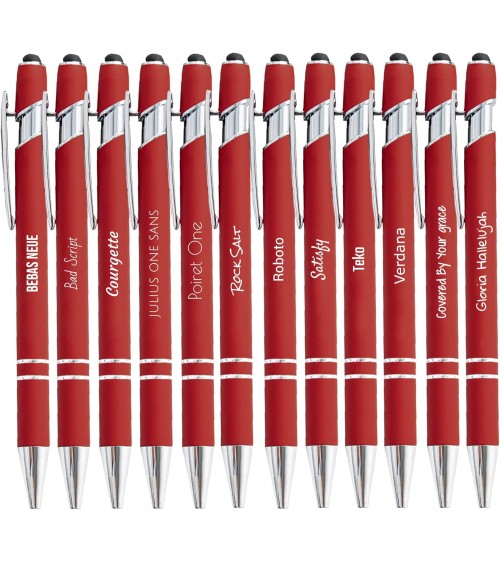 stylos personnalisés soft touch rouge