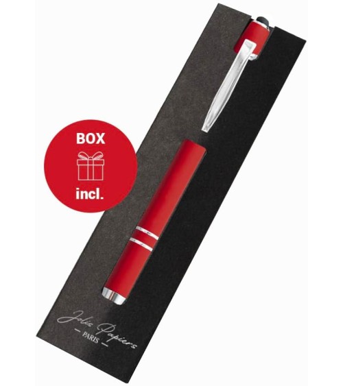 stylos personnalisés soft touch rouge