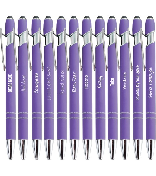 stylos personnalisés soft touch lilas