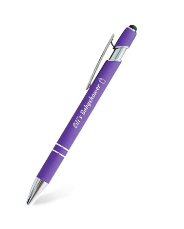 stylos personnalisés soft touch lilas
