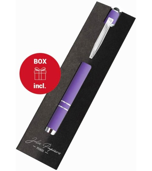 stylos personnalisés soft touch lilas