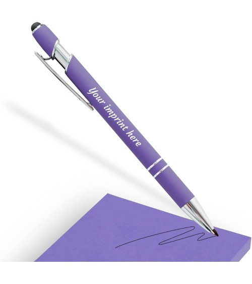 stylos personnalisés soft touch lilas