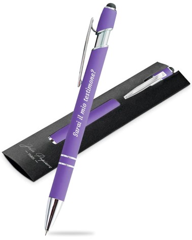Stylos Personnalisés SOFT TOUCH - CHROME