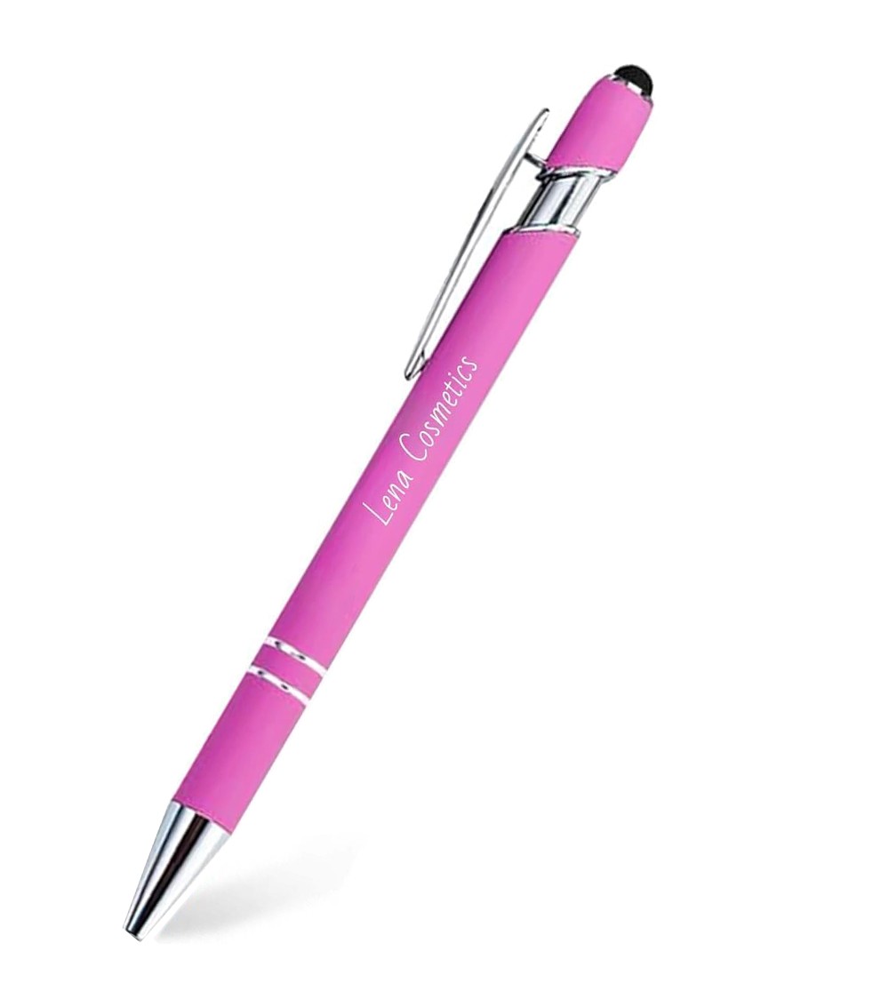 stylos personnalisés soft touch rose parme