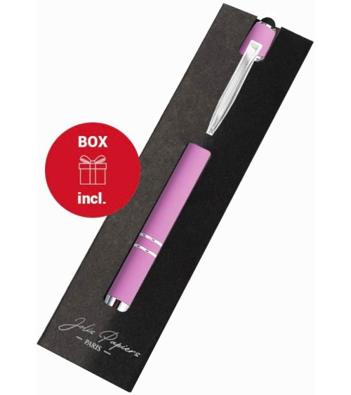 stylos personnalisés soft touch rose parme