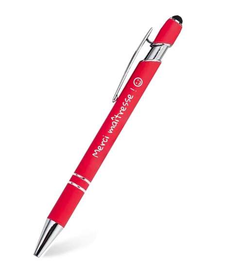 stylos personnalisés soft touch corail