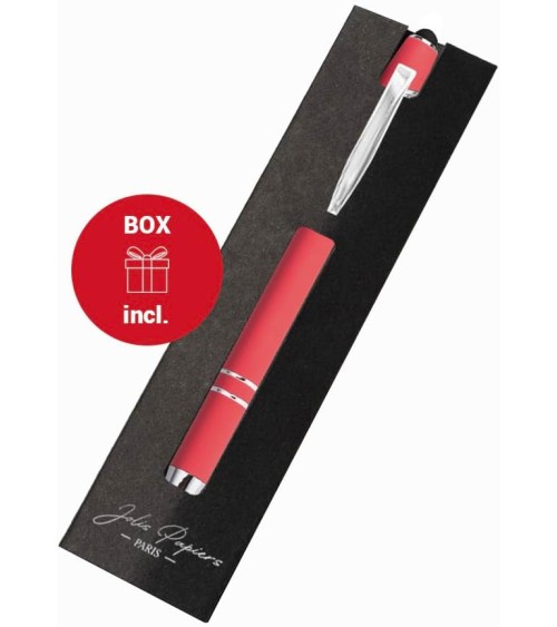 stylos personnalisés soft touch corail