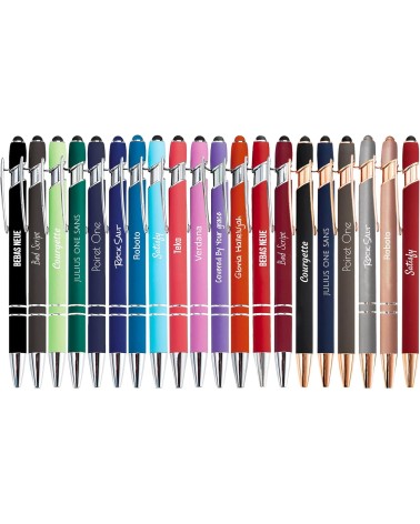 Stylos Personnalisés SOFT TOUCH - CHROME