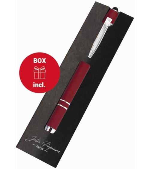 stylos personnalisés soft touch bordeaux
